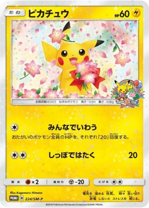 PSA10 Pikachu: PROMO[SM-P 224](SM-P Promotional cards)
