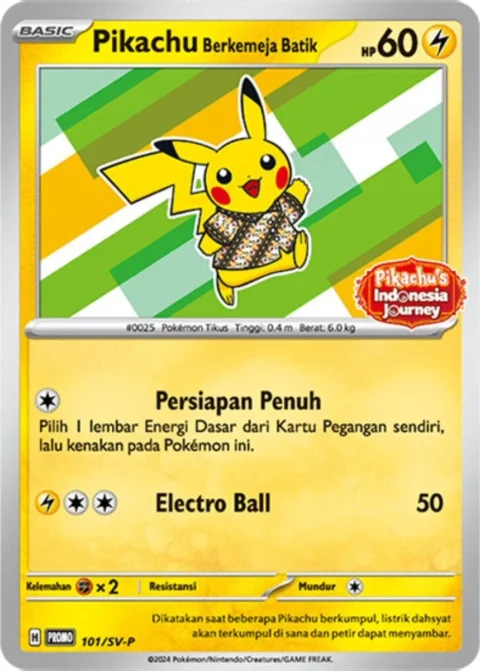 PSA10 Pikachu Berkemeja Batik Promo 101/SV-P
